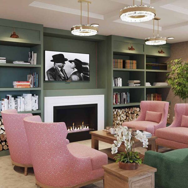 Socialising area at Blythe Rose care home in Solihull