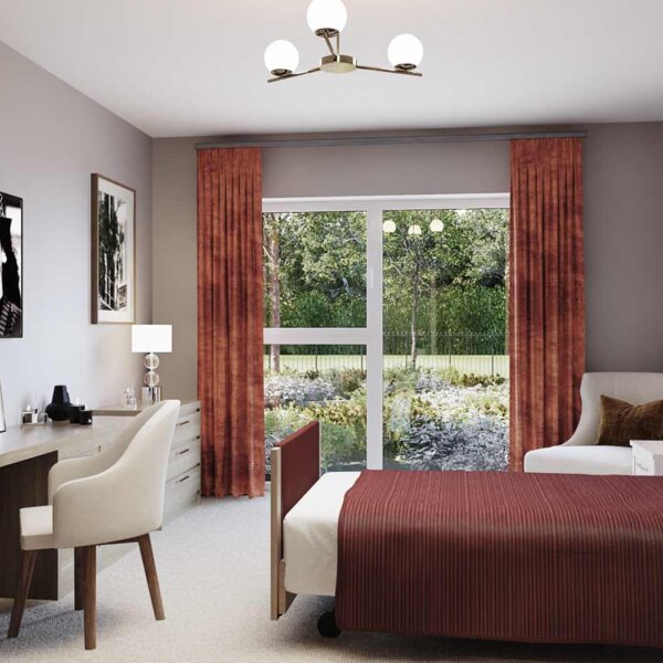 Blythe Rose care home bedroom