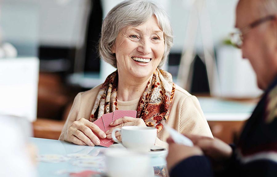 Happy resident at Blythe Rose care home in Solihull